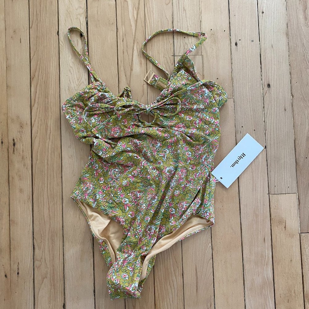 Free People Rhythm Bouquet Tie Front Underwire One-Piece